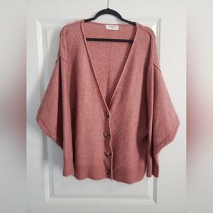 Zenana Fluffy Pink Oversized Sweater